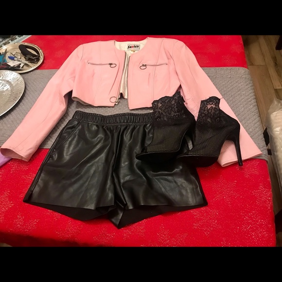 Pink Leather Jacket - Picture 4 of 6